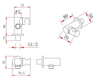 Душевой комплект Berges Ventas 3R хром 073007